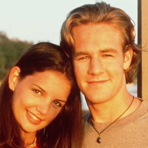 Katie Holmes as Joey Potter and James Van Der Beek as Dawson Leery in 'Dawson's Creek,' 1997.