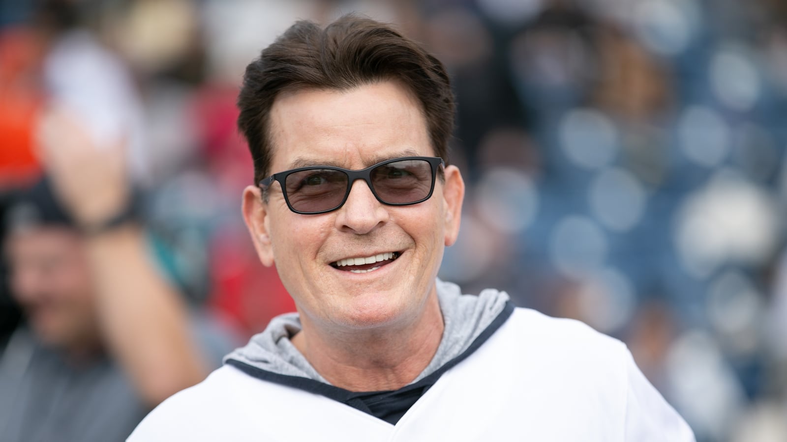 Charlie Sheen attends a charity softball game to benefit "California Strong" at Pepperdine University on January 13, 2019 in Malibu, California.