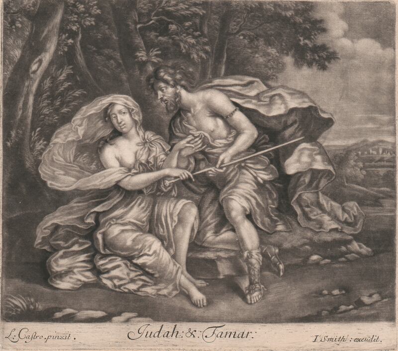 Judah and his daughter-in-law Tamar.