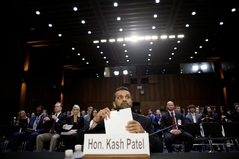 Kash Patel arrived armed with talking points for his hearing on Tuesday.