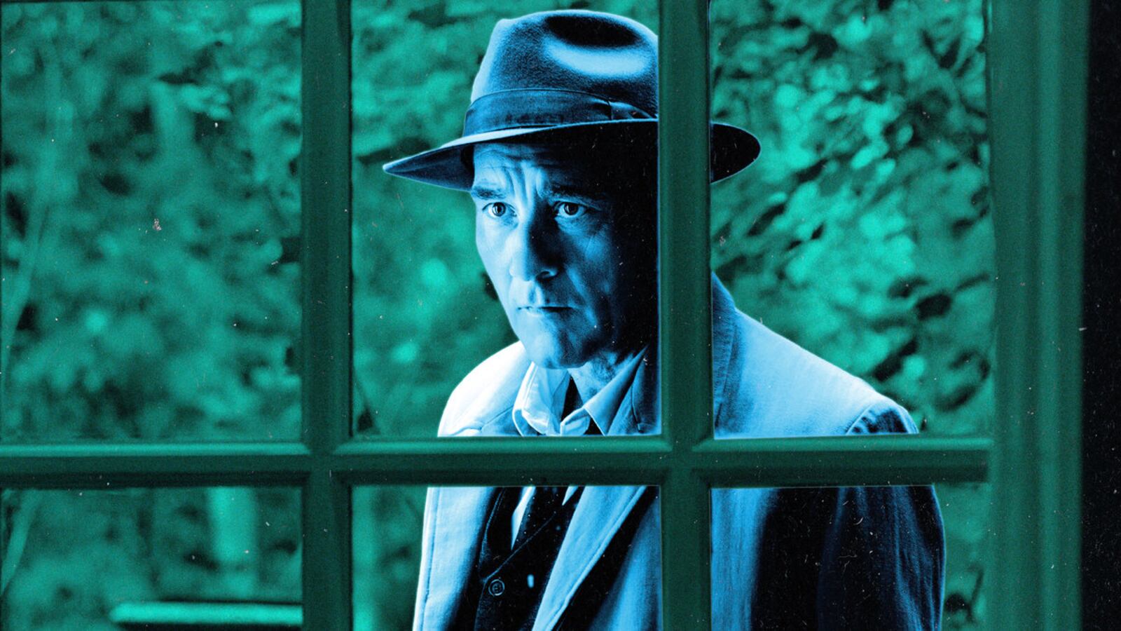 An illustration including a photo including Clive Owen in the series Monsieur Spade on AMC