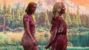 Gillian Anderson and Hannah Einbinder in Teenage Sex and Death at Camp Miasma.
