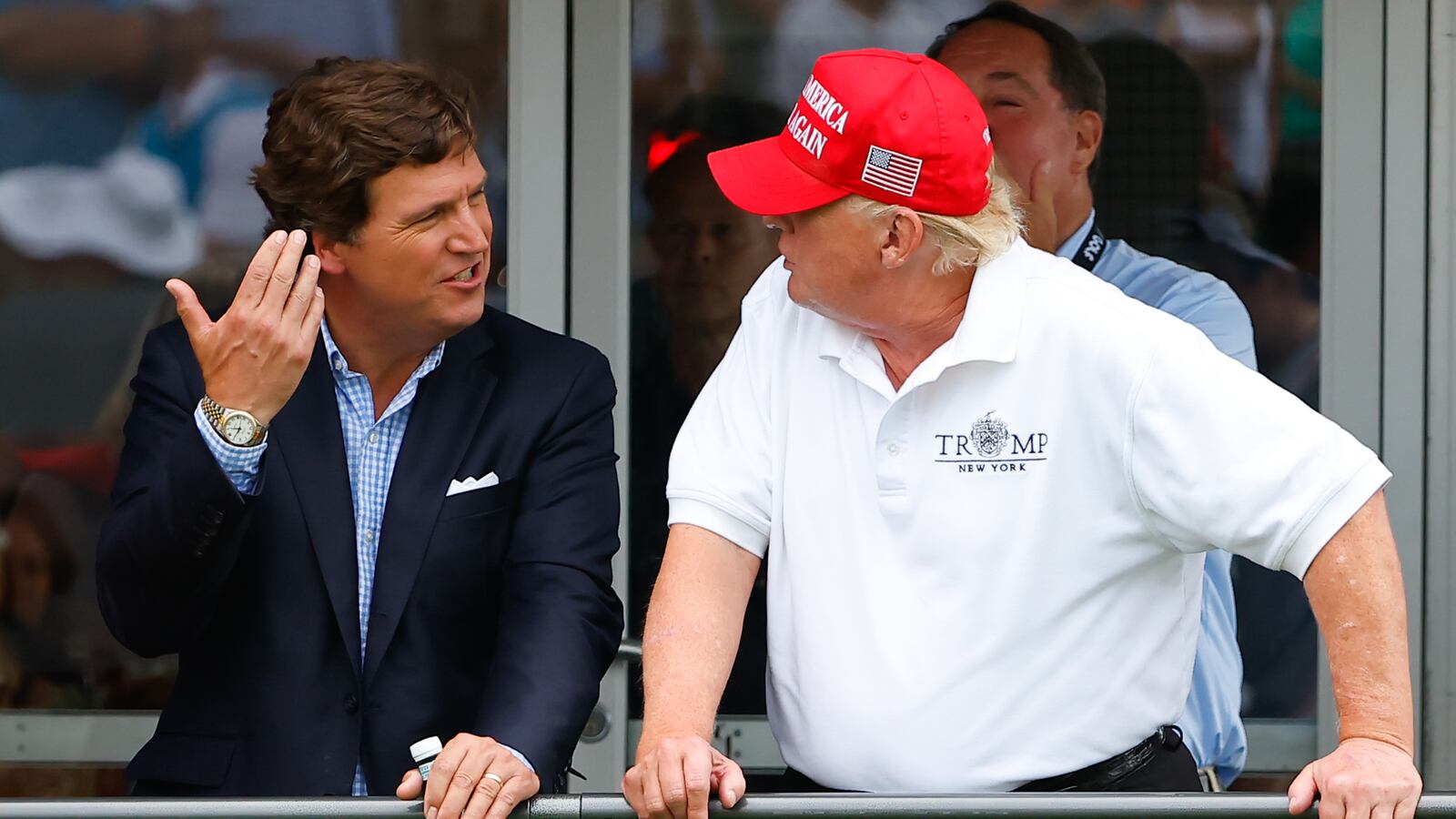 Donald Trump, Tucker Carlson and Marjorie Taylor Greene