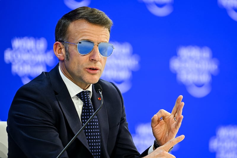 French President Emmanuel Macron had stern words for the United States during the World Economic Forum.
