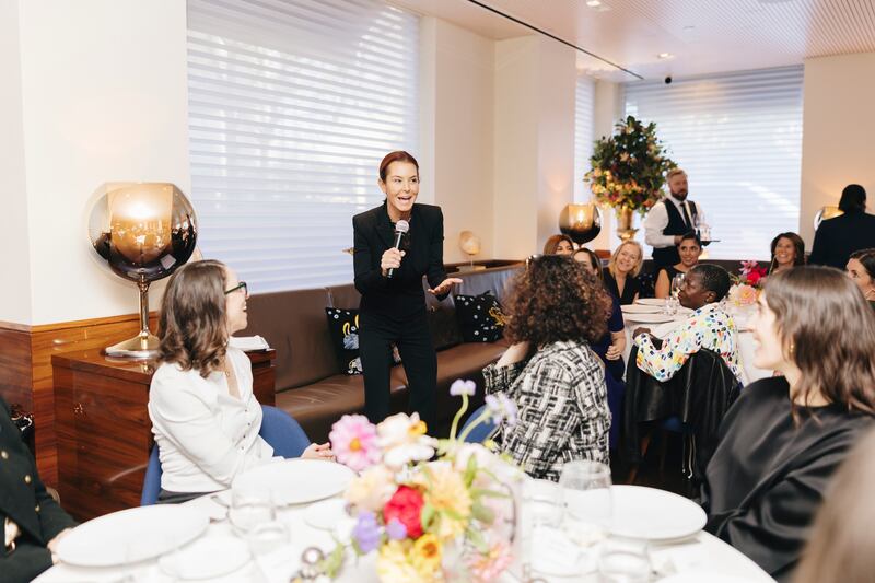 Stephanie Ruhle speaks during the Power 100 luncheon at Marea in New York City on November 4, 2025.