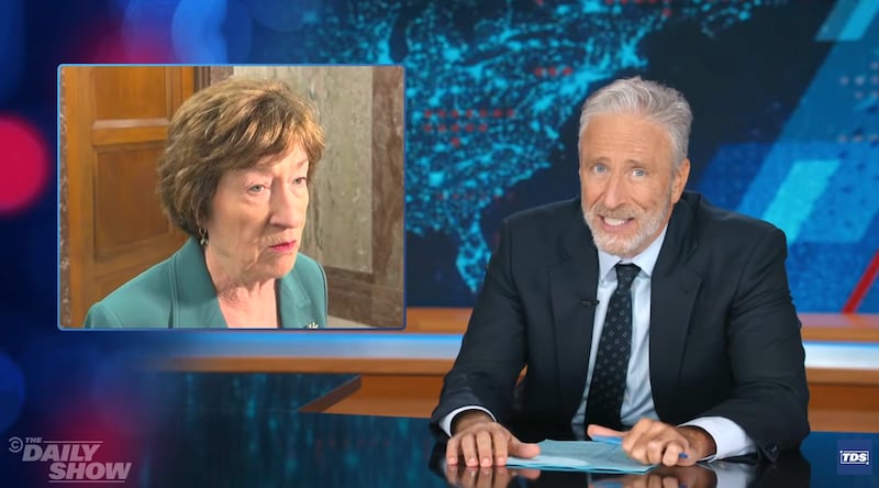 The Daily Show, Jon Stewart on Susan Collins