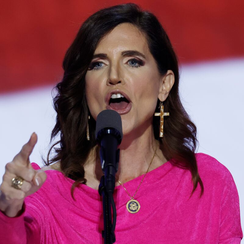 U.S. Rep. Nancy Mace (R-SC) speaks on stage on the third day of the Republican National Convention at the Fiserv Forum on July 17, 2024 in Milwaukee, Wisconsin.