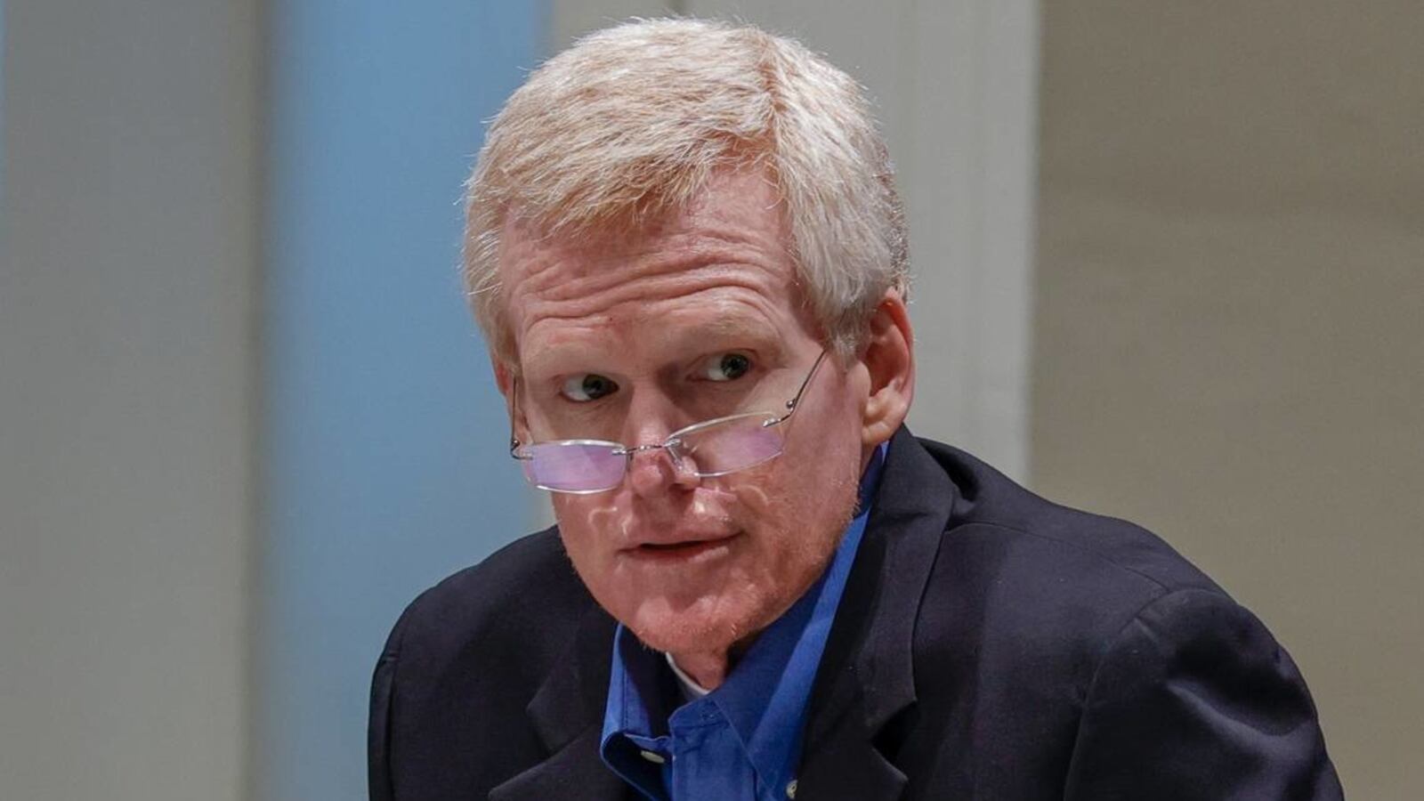 A photo of Alex Murdaugh in court.