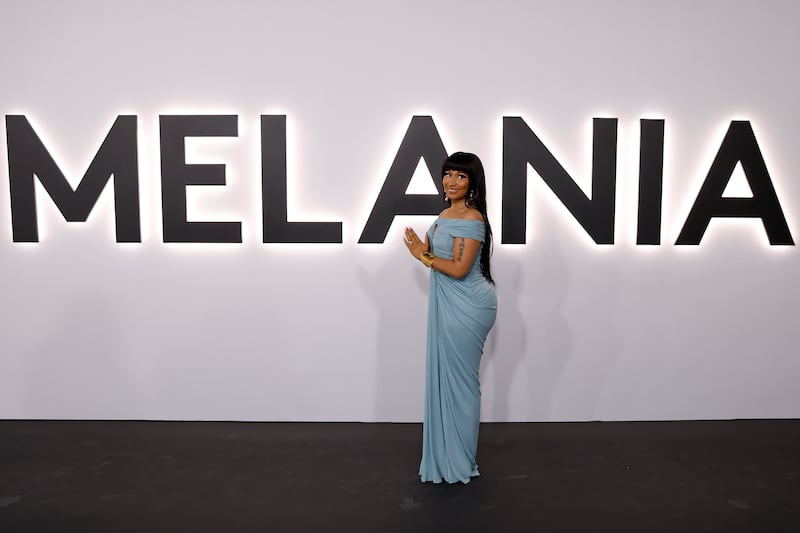 Nicki Minaj attends the world premiere of Amazon MGM's "Melania" at The Trump-Kennedy Center on January 29, 2026 in Washington, DC.