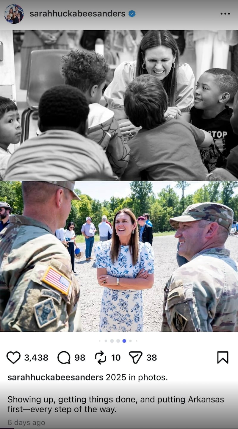 Sanders' sporting Tuckernuck's Forget Me Not Floral Cotton Linen Bellamy Dress, which is currently marked down to $108.