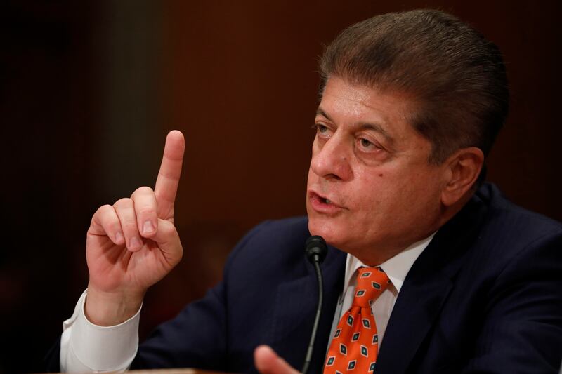 WASHINGTON, DC - JUNE 6:  Andrew Napolitano, senior judicial analyst for the Fox News Channel, testifies during a Federal Spending Oversight And Emergency Management Subcommittee hearing June 6, 2018 on Capitol Hill in Washington, DC. Members of both parties raised questions about a lack of Congressional oversight of military deployments overseas. (Photo by Aaron P. Bernstein/Getty Images)