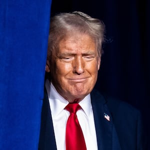 West Palm Beach, FL - November 6 : Republican presidential nominee former President Donald Trump walks out on stage after being declared the winner during an election night watch party at the Palm Beach County Convention Center in West Palm Beach, Florida in the early hours of Wednesday, Nov. 06, 2024. (Photo by Jabin Botsford/The Washington Post via Getty Images)