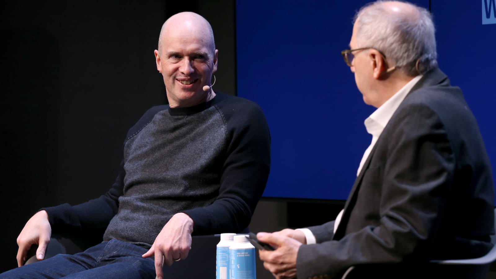Ben Horowitz and Steven Levy speak onstage at Commonwealth Club on November 08, 2019 in San Francisco, California.