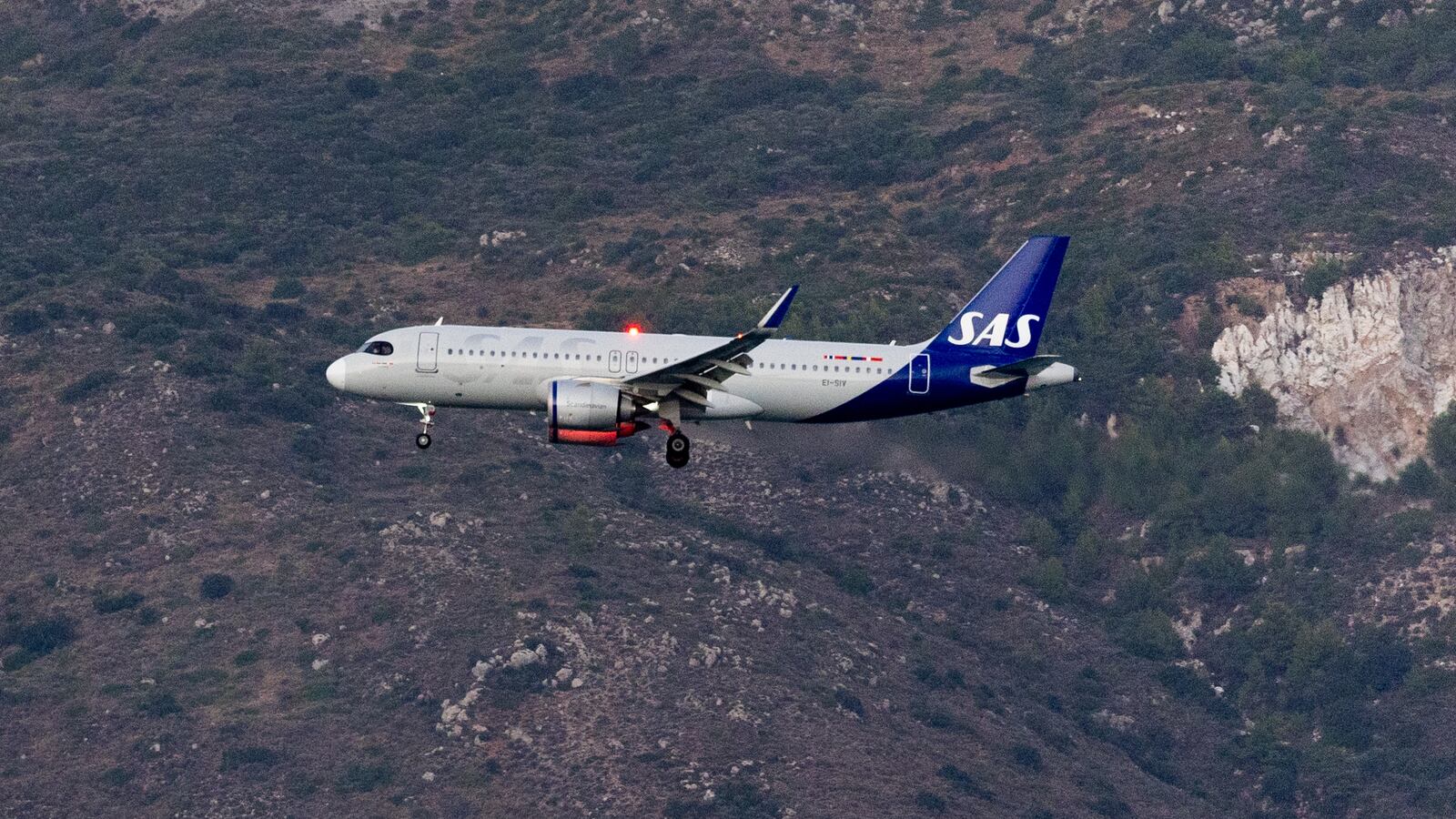 A Scandinavian Airlines (SAS) Airbus.