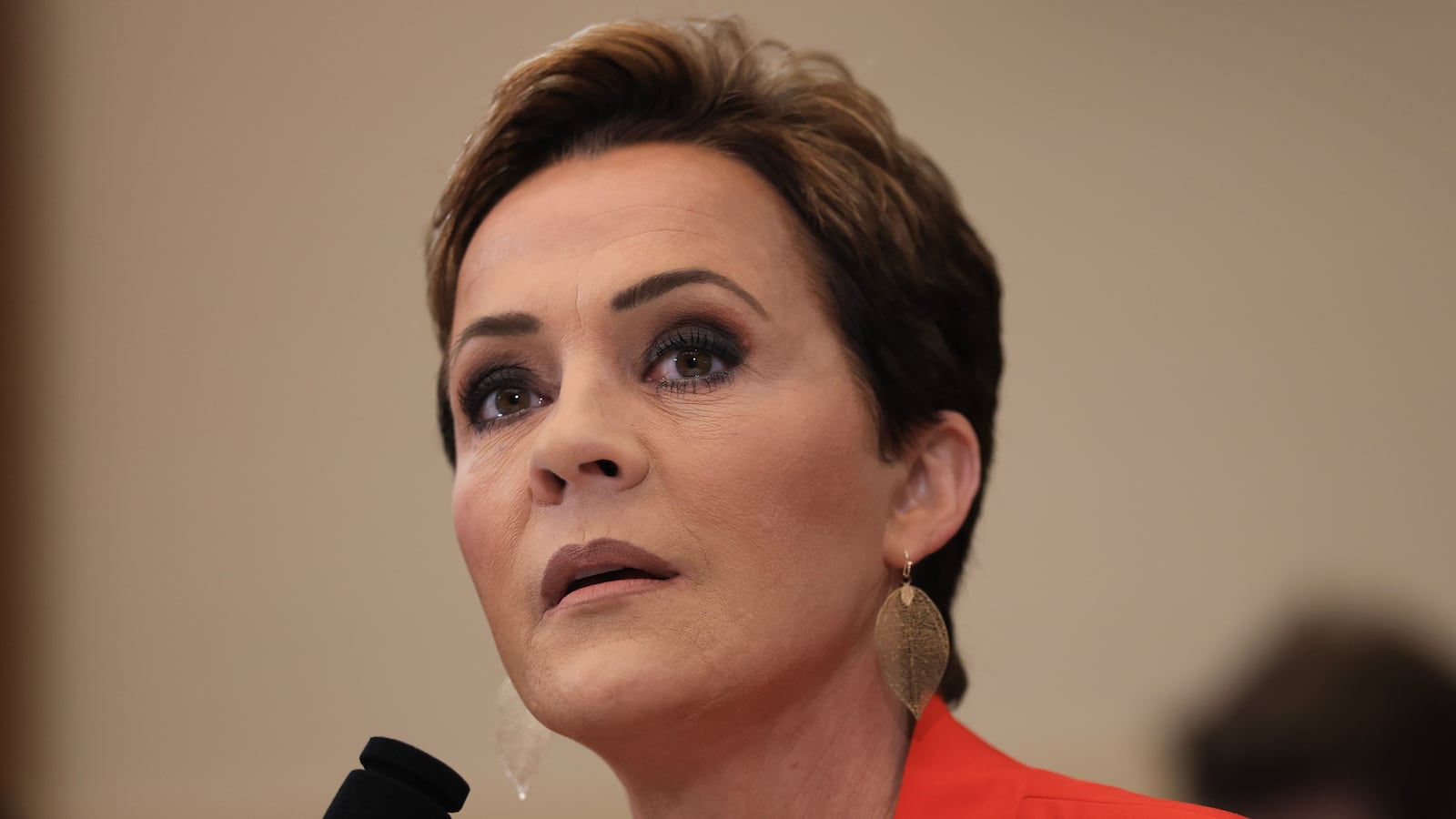 WASHINGTON, DC - JUNE 25: Senior Advisor for the U.S. Agency for Global Media Kari Lake speaks during a House Committee on Foreign Affairs hearing on June 25, 2025 in Washington, DC. The hearing is entitled “Spies, Lies, and Mismanagement: Examining the U.S. Agency for Global Media’s Downfall”. (Photo by Joe Raedle/Getty Images)