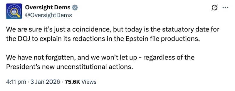 Oversight Dems X post