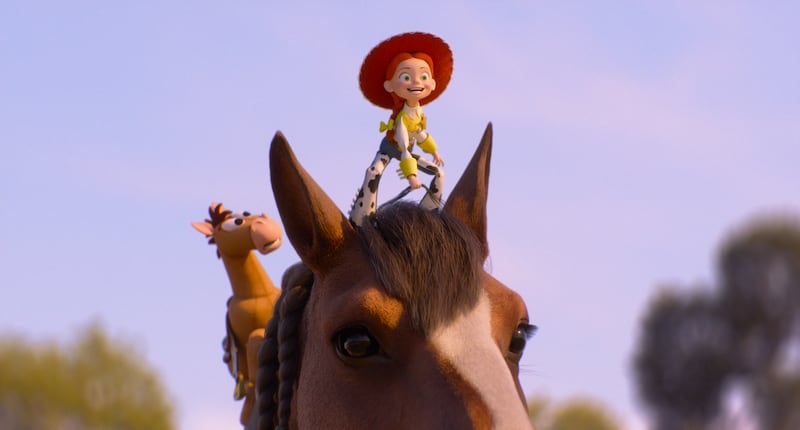 (L-R): Bullseye and Jessie in Toy Story 5.