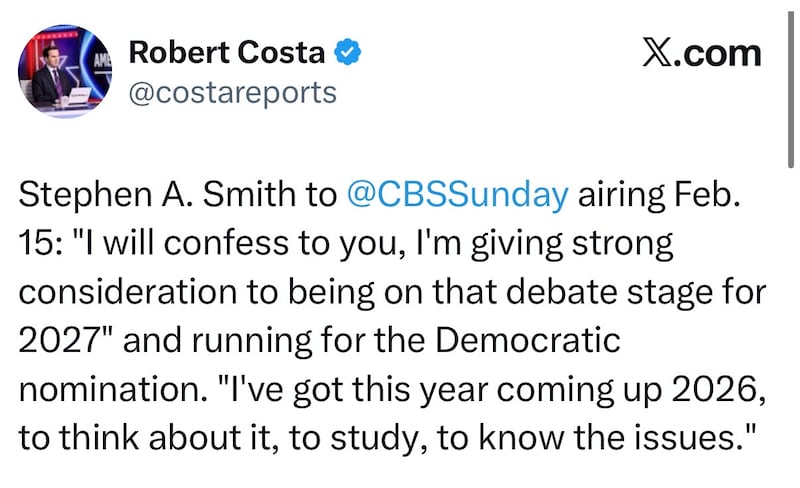 Robert Costa tweet about Stephen A. Smith
