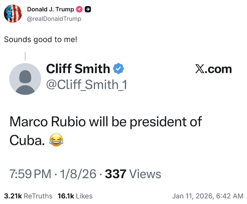 Donald Trump on Truth Social