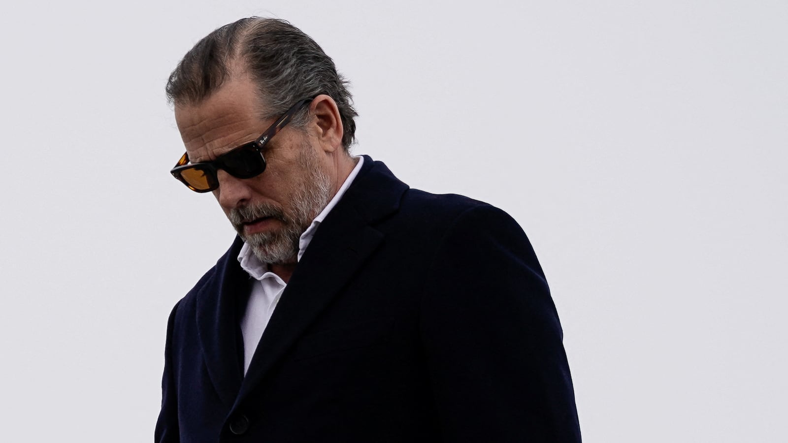 Hunter Biden disembarking from Air Force One.