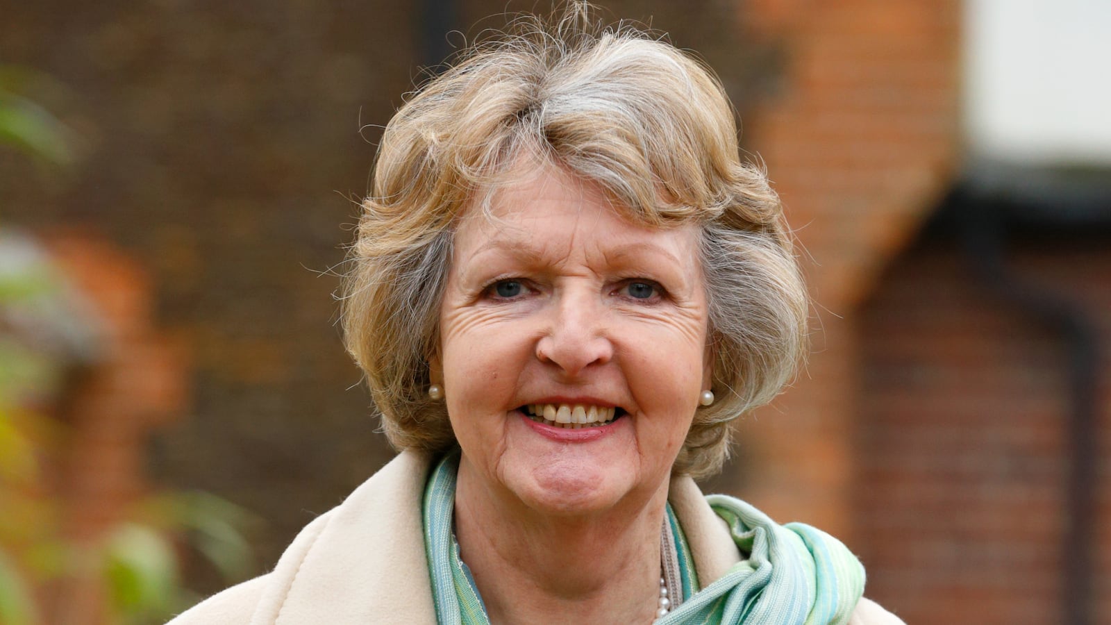 Dame Penelope Keith arrives at West Newton Village Hall to give a speech to members of the Sandringham branch of the Women's Institute, including Queen Elizabeth II on January 22, 2015 near King's Lynn, England.