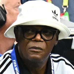 Samuel L. Jackson inside the stadium before the match