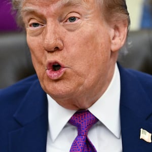 President Donald Trump speaks during a Maternal Healthcare Event in the Oval Office of the White House on May 11, 2026.