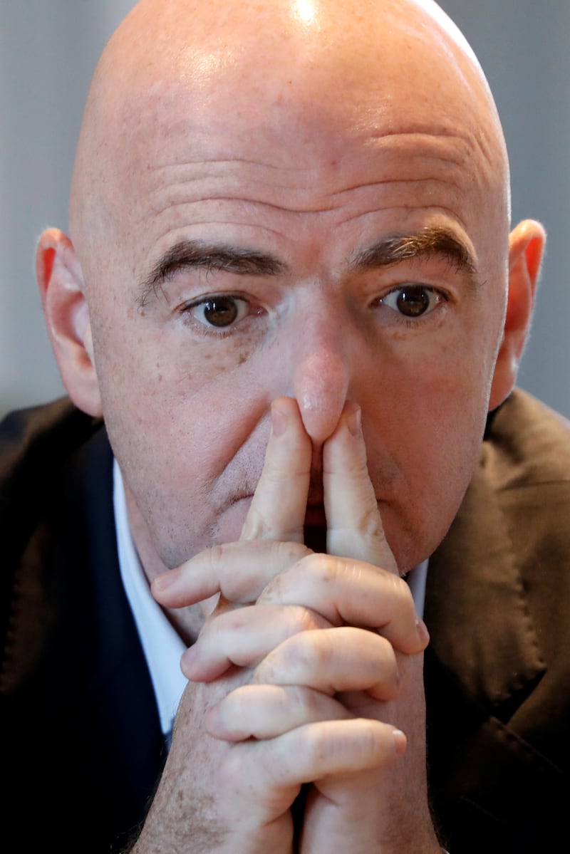 FIFA President Gianni Infantino speaks during a news conference after the governing body's first Executive Football Summit in Roissy, France, November 23, 2016.  REUTERS/Charles Platiau