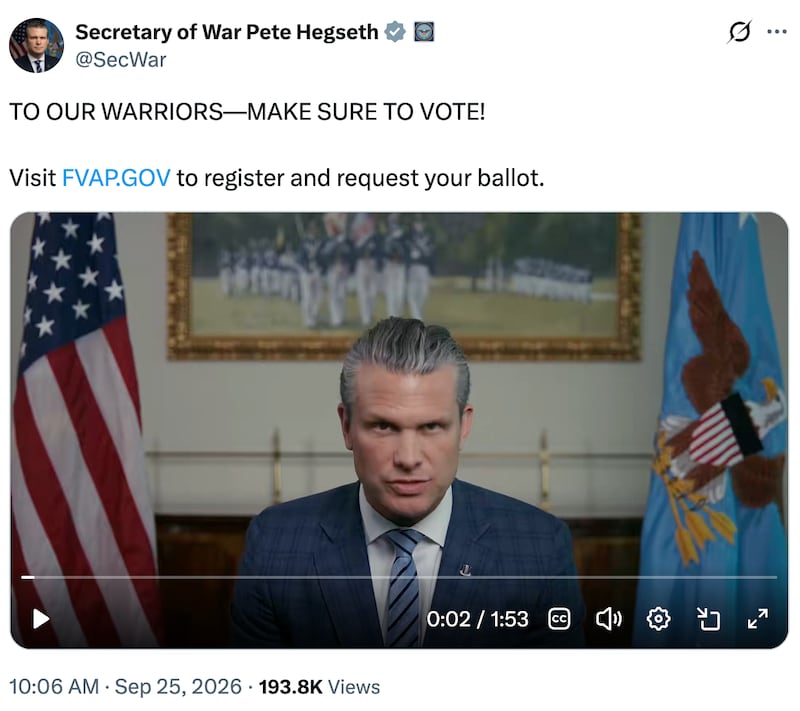 @SecWar on X