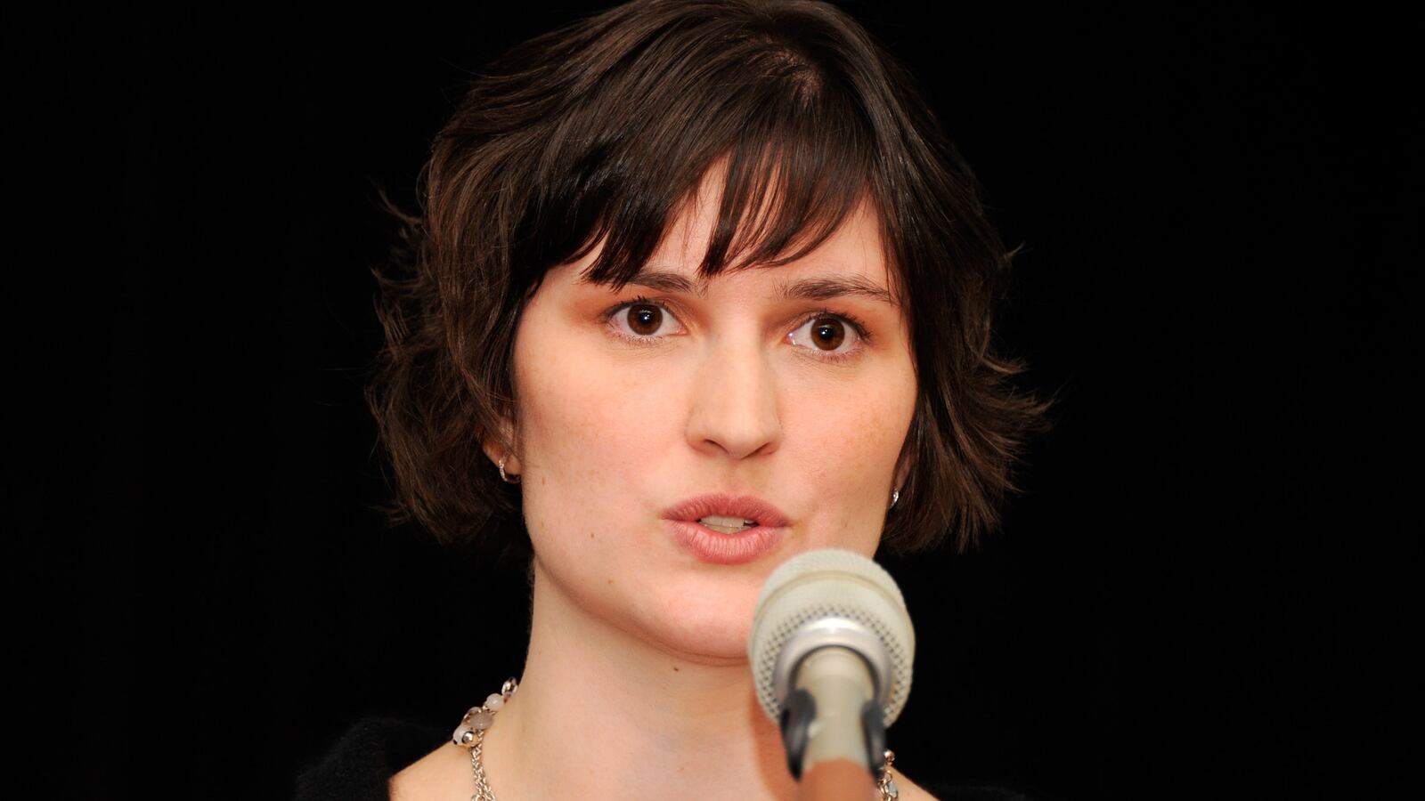 Activist Sandra Fluke speaks at Christie's on April 2, 2012 in New York City