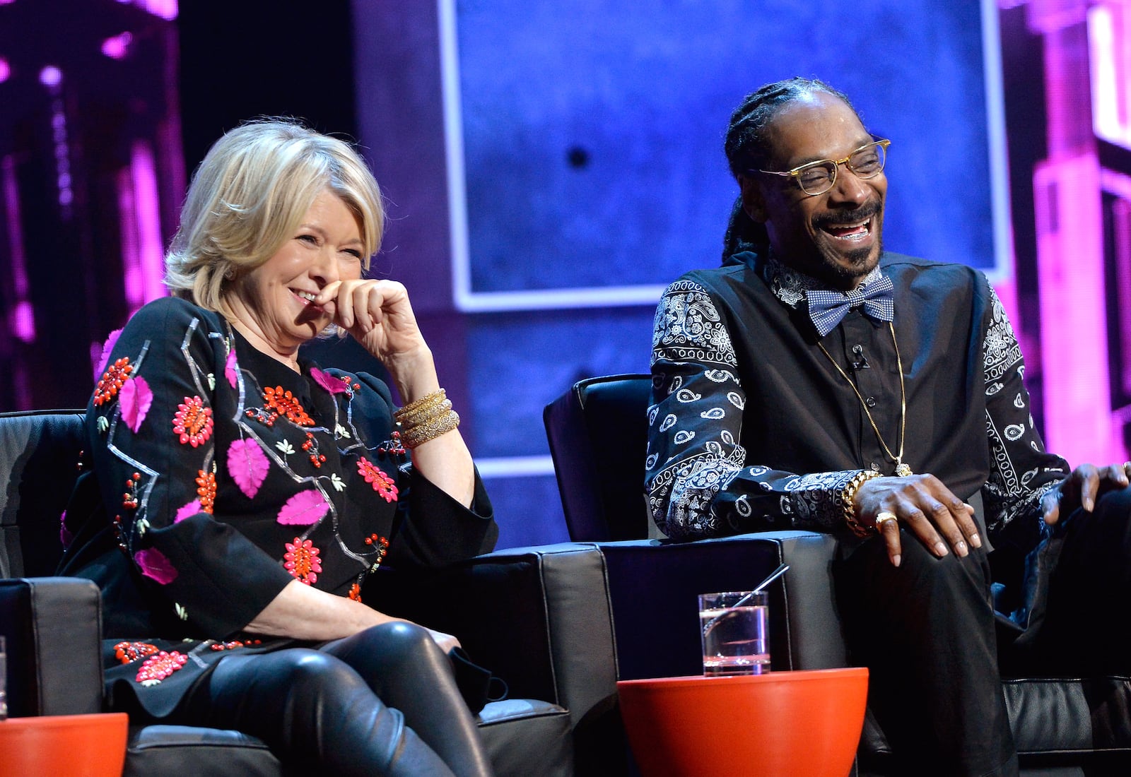Martha Stewart and Snoop Dogg at "The Comedy Central Roast of Justin Bieber" in Los Angeles, 2015.