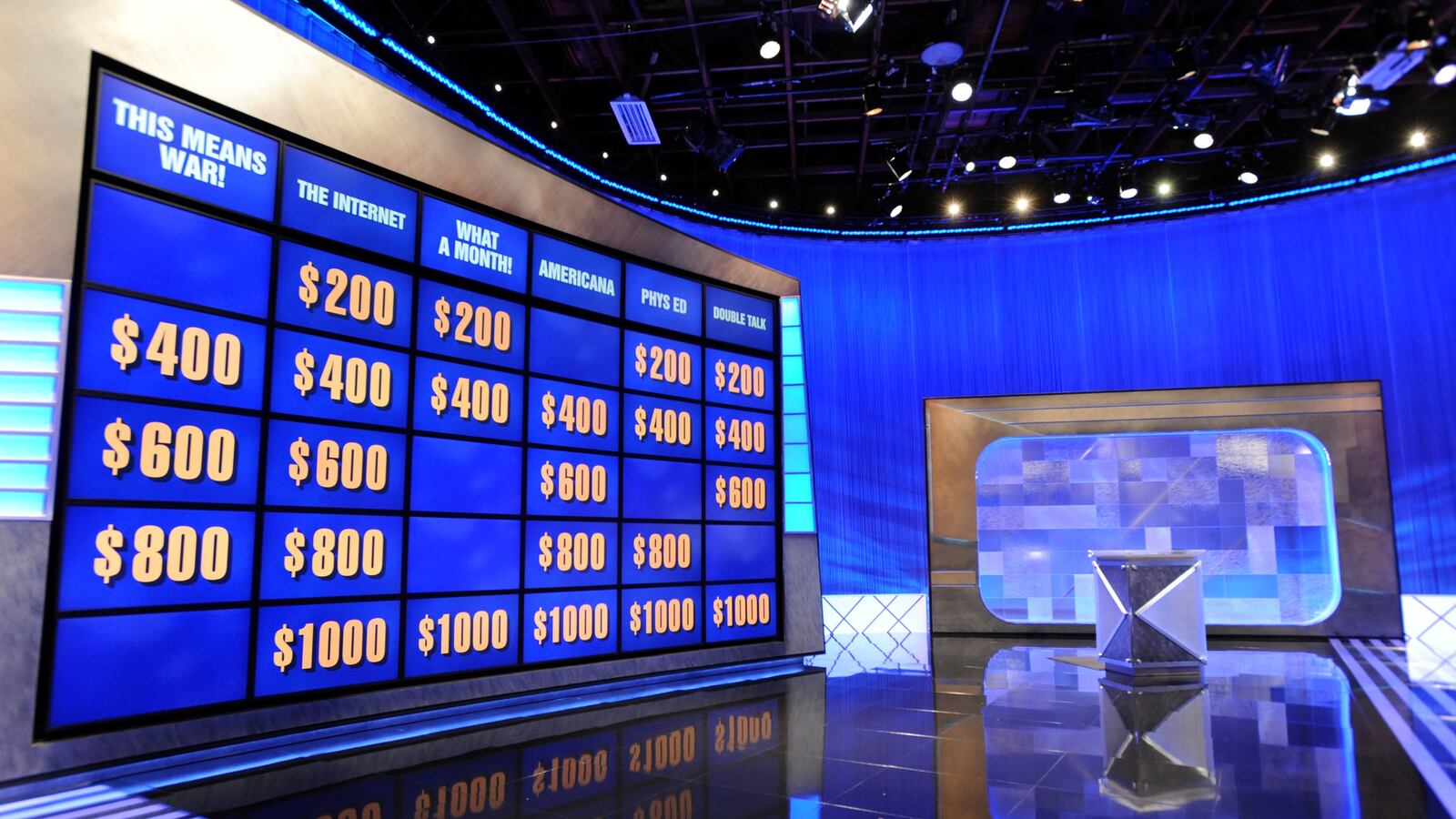 A still from the TV game show Jeopardy!