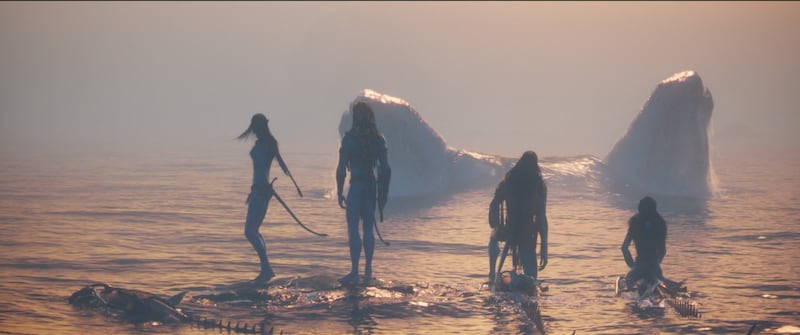 A still from "Avatar: Fire and Ash"