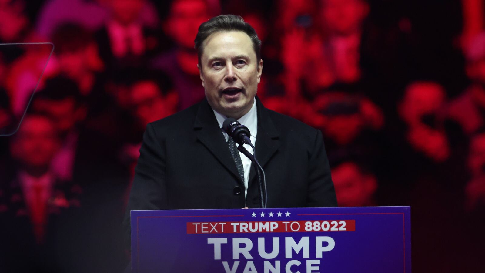 Elon Musk speaks at Donald Trump's pre-inauguration victory rally on Jan. 19, 2025, in Washington, D.C.