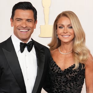 Mark Consuelos and Kelly Ripa attend the 96th Annual Academy Awards at Dolby Theatre on March 10, 2024, in Hollywood, California.