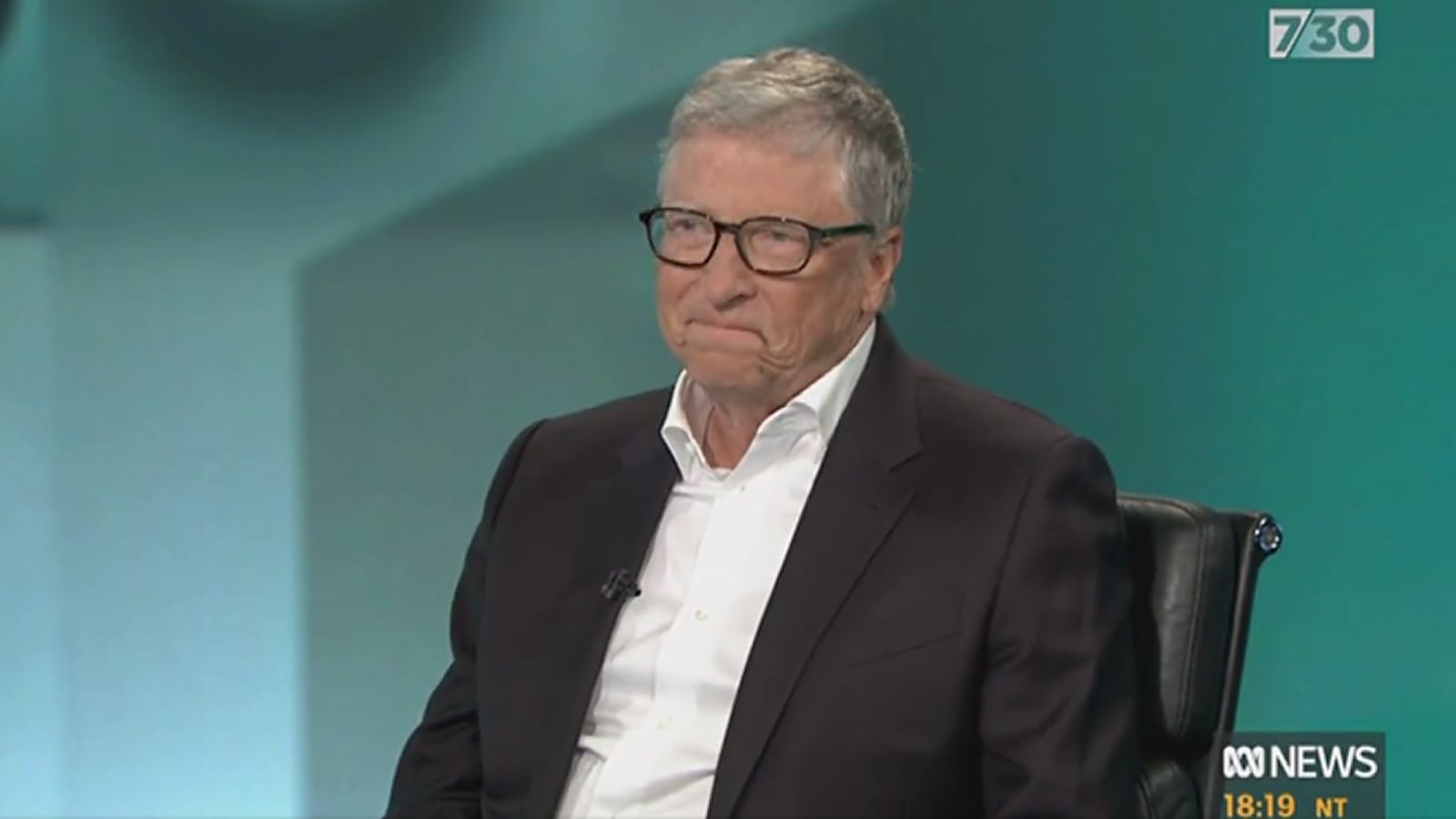 Bill Gates speaking on ABC 7.30.