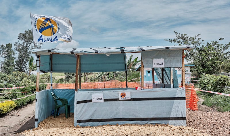 A treatment center for the Ebola response