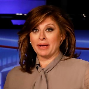 Host Maria Bartiromo prepares for a taping of her show 'Wall Street Week' on Fox Business Network in New York, U.S., March 23, 2018. REUTERS/Brendan McDermid