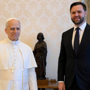 Pope Leo XIV meets with US Vice President JD Vance, on May 19, 2025 in Vatican City, Vatican.