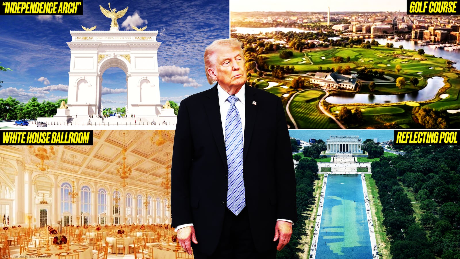 Donald Trump, vanity projects photo illustration