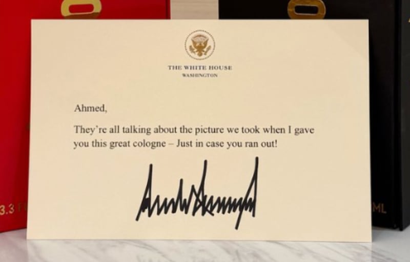 Donald Trump's personal note to the Syrian president.