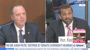 Schiff questioned Patel about the alleged misuse of an FBI SWAT team to protect his girlfriend.