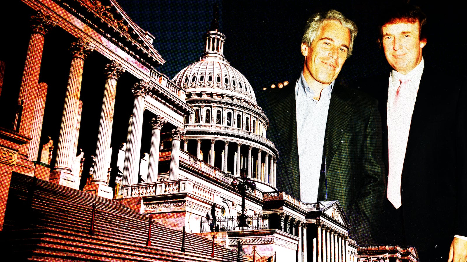 Jeffrey Epstein, Donald Trump photo illustration