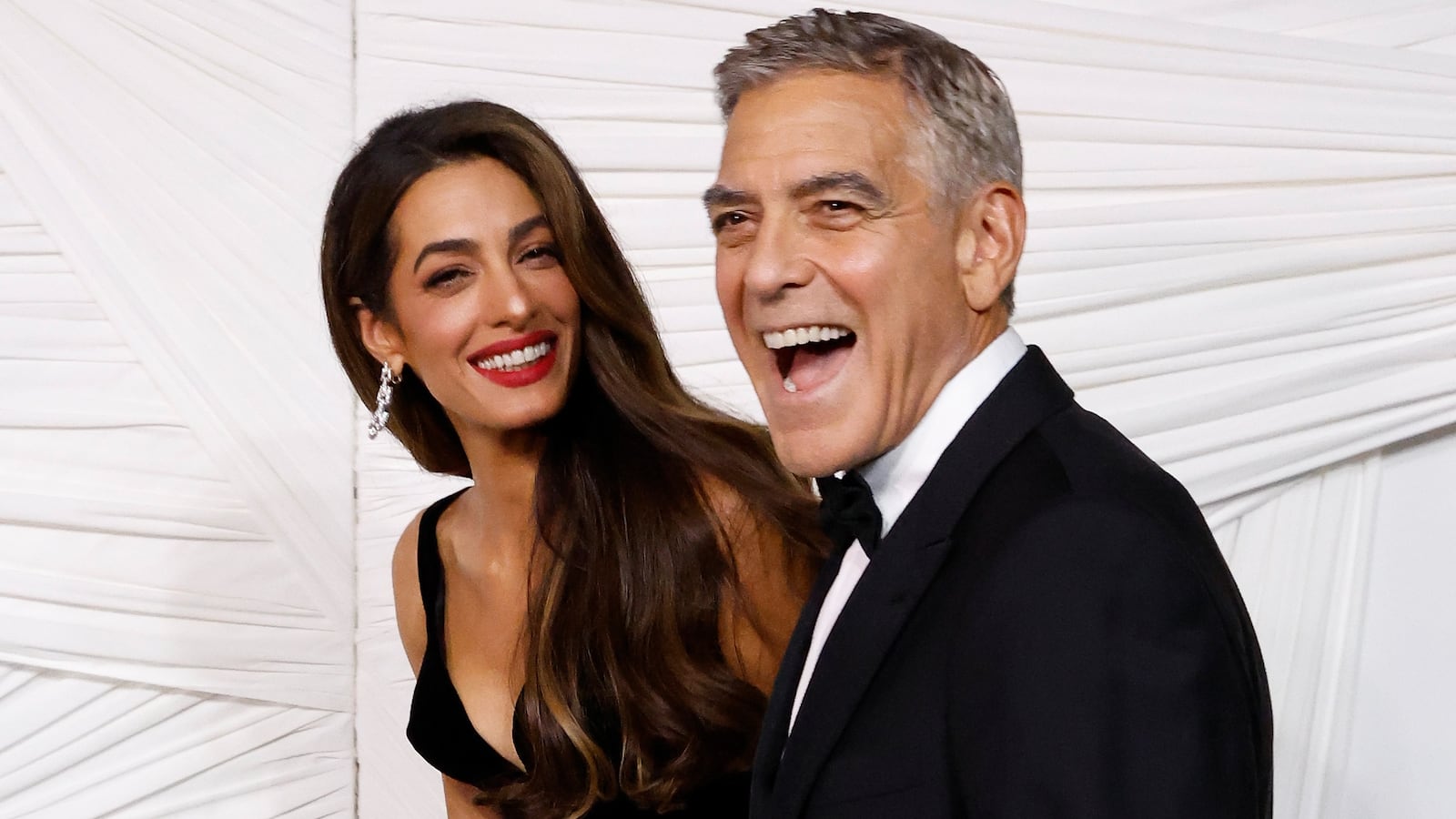 Amal Clooney and George Clooney attend the 2024 Albie Awards presented by the Clooney Foundation for Justice at New York Public Library on September 26, 2024 in New York City.