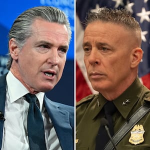 Gavin Newsom and Greg Bovino