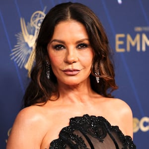 Catherine Zeta-Jones poses on the red carpet at the 77th Primetime Emmy Awards in Los Angeles, California, U.S., September 14, 2025.