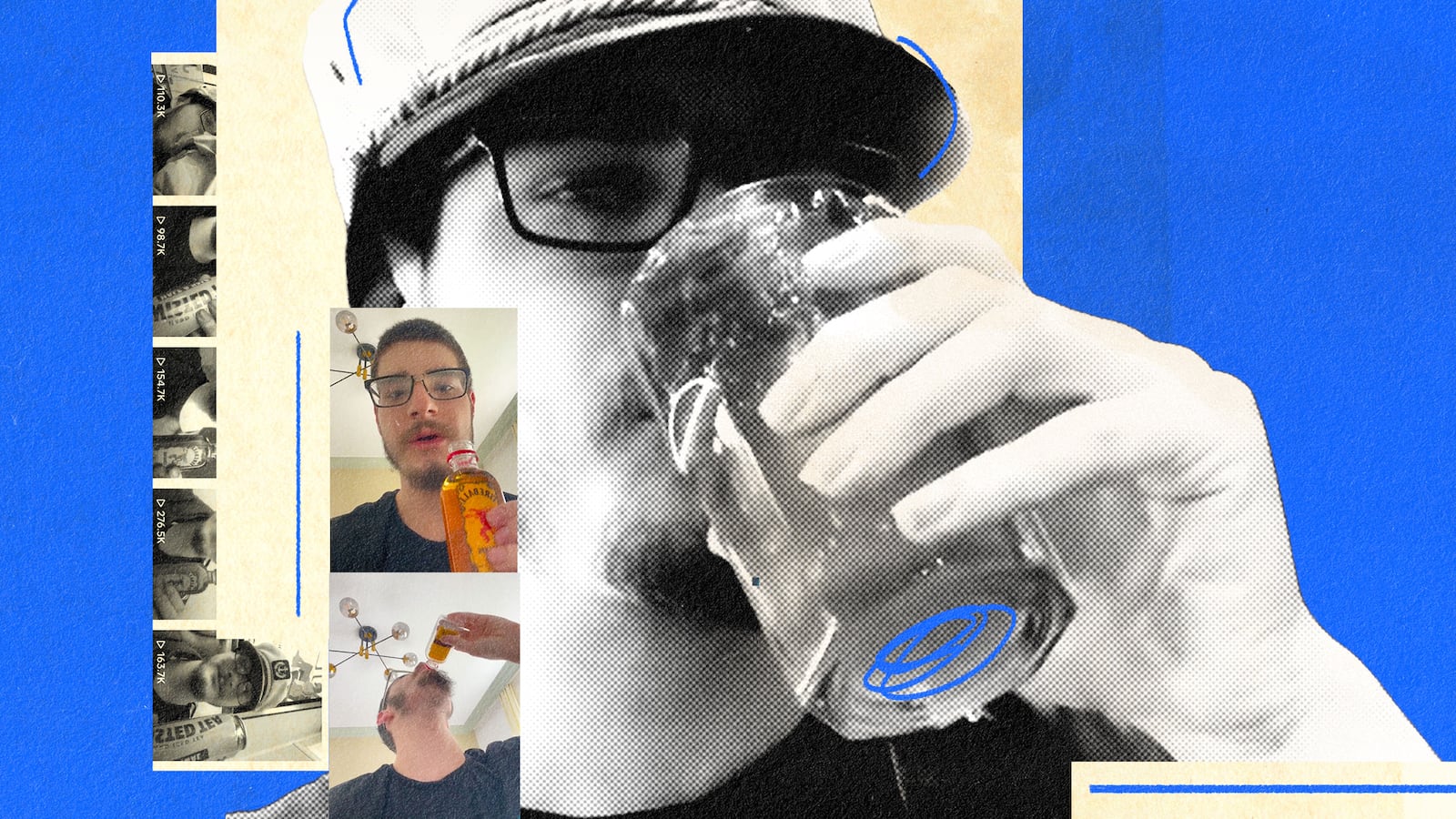 A photo illustration of Joshua Block