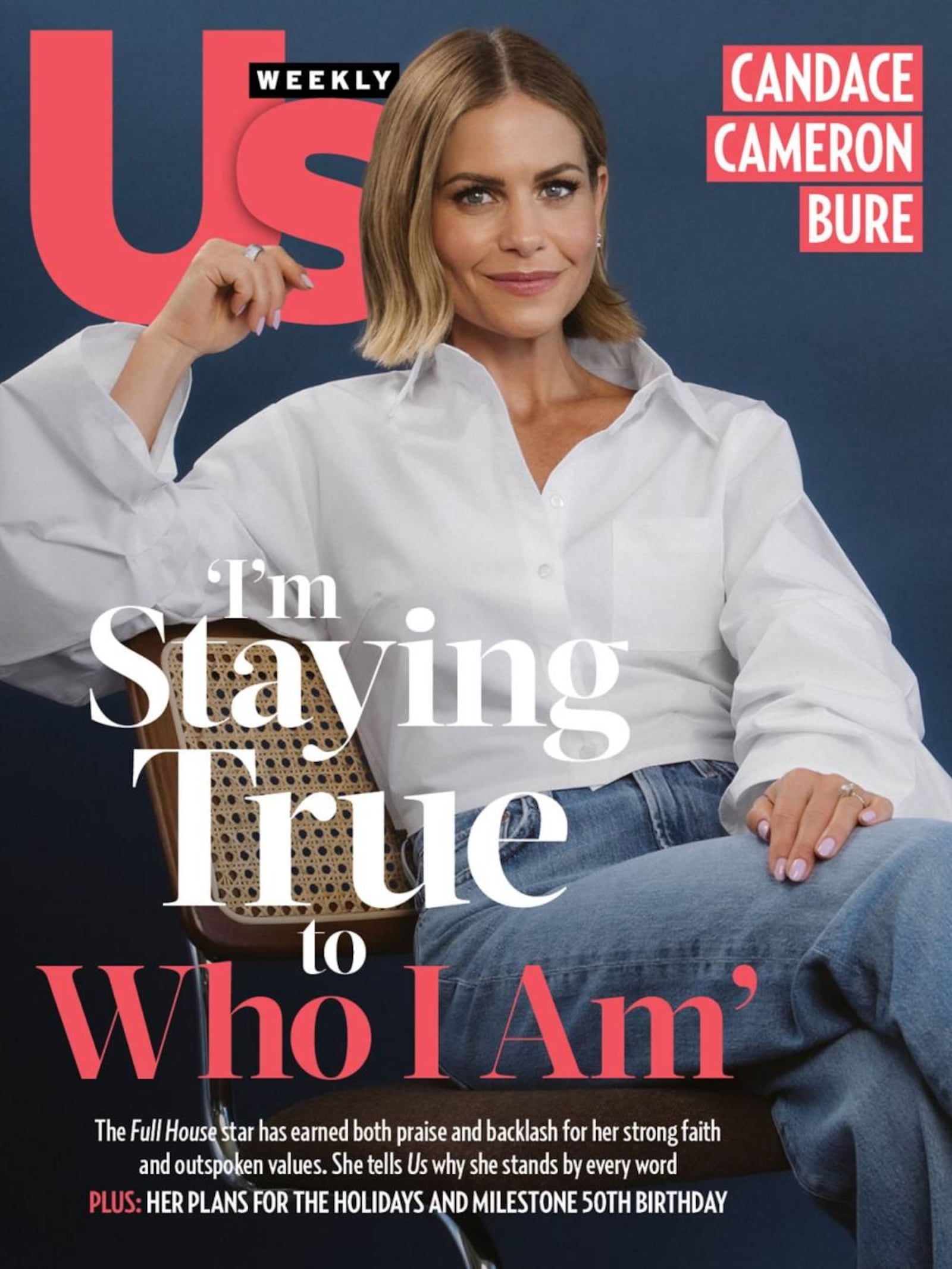 Candace Cameron Bure on the cover of Us Weekly, photographed by Garrett Lobaugh.