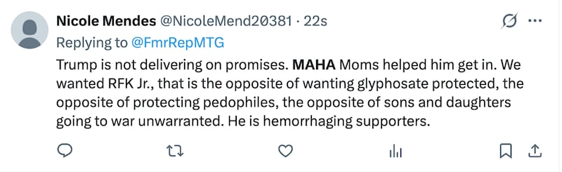 Trump's executive order stirred the anger of MAHA's mothers.