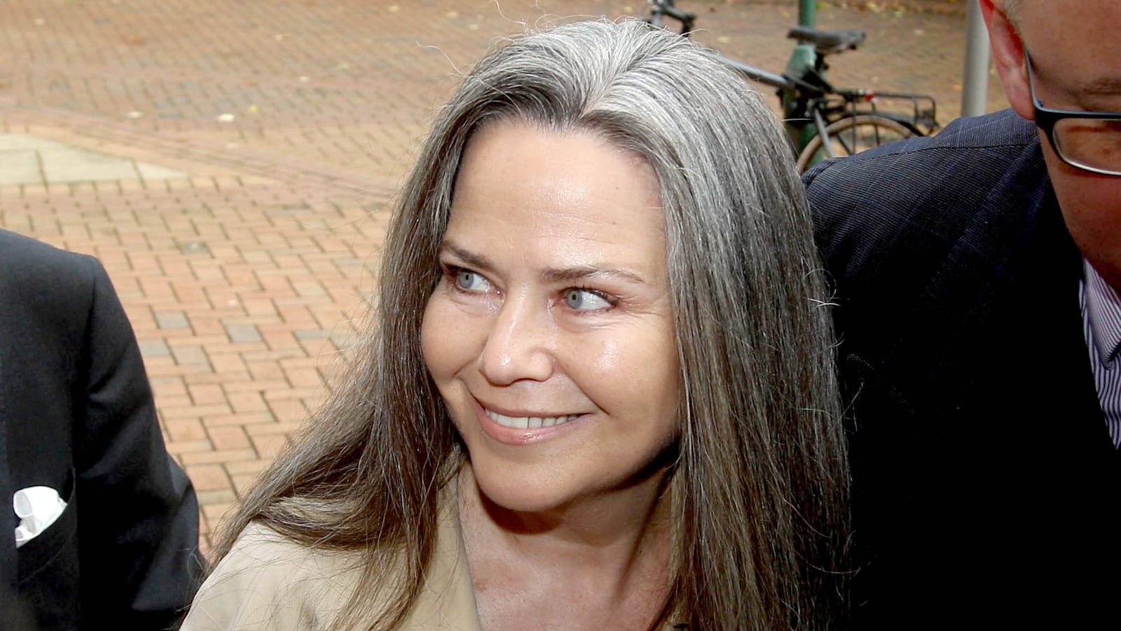 "Koo Stark, ex partner of Prince Andrew, appears at West London Magistrates Court in connection with an alleged theft, reportedly of a £50,000 painting. (Photo by Lewis Whyld/PA Images via Getty Images)"